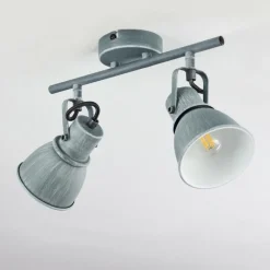 Lampes Industrielles-hofstein Plafonnier Susu Gris, 2 lumières