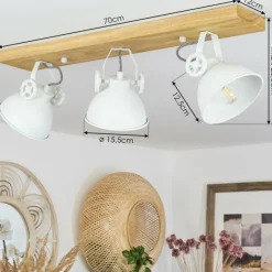 Luminaires Scandinaves-hofstein Plafonnier Svanfolk Blanc, 3 lumières