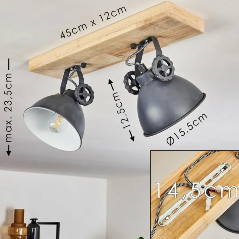 Lampes Industrielles-hofstein Plafonnier Svanfolk Bleu, Brun, Gris, Blanc, 2 lumières