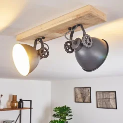 Lampes Industrielles-hofstein Plafonnier Svanfolk Bleu, Brun, Gris, Blanc, 2 lumières