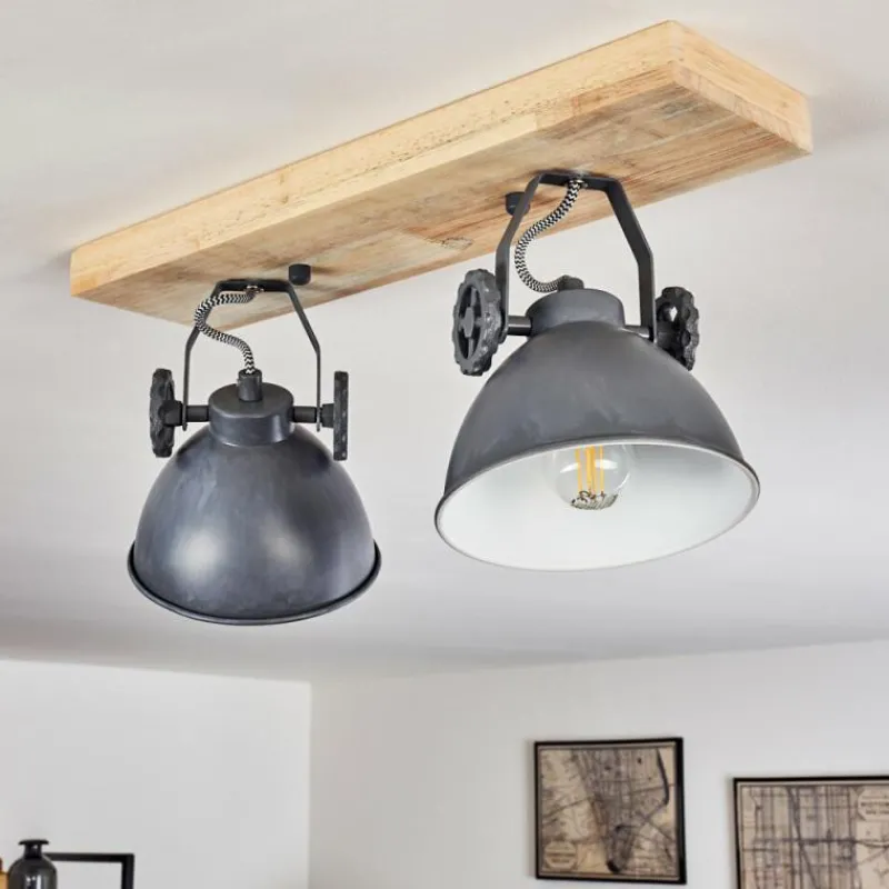 Lampes Industrielles-hofstein Plafonnier Svanfolk Bleu, Brun, Gris, Blanc, 2 lumières