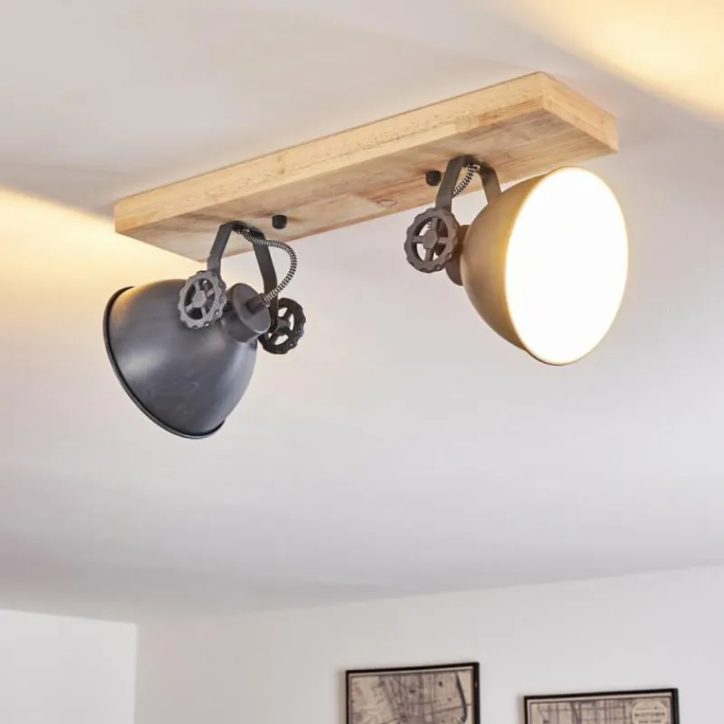 Lampes Industrielles-hofstein Plafonnier Svanfolk Bleu, Brun, Gris, Blanc, 2 lumières