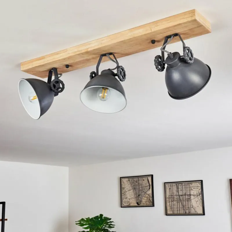 Lampes Industrielles-hofstein Plafonnier Svanfolk Bleu, Brun, Gris, Blanc, 3 lumières