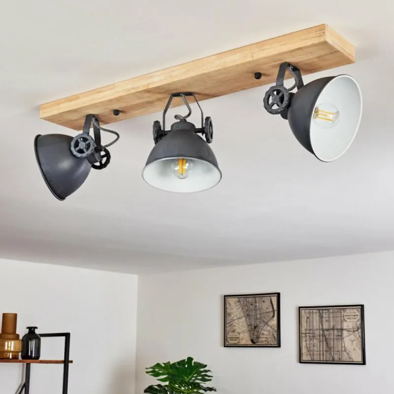 Lampes Industrielles-hofstein Plafonnier Svanfolk Bleu, Brun, Gris, Blanc, 3 lumières