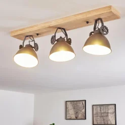 Lampes Industrielles-hofstein Plafonnier Svanfolk Bleu, Brun, Gris, Blanc, 3 lumières