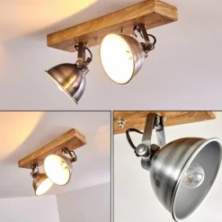 Lampes En Bois-hofstein Plafonnier Svanfolk Bois clair, 2 lumières