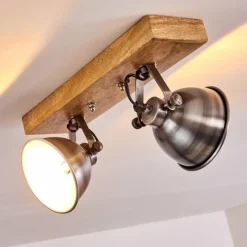 Lampes En Bois-hofstein Plafonnier Svanfolk Bois clair, 2 lumières
