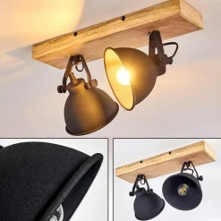 hofstein Plafonnier Svanfolk Bois clair, 2 lumières