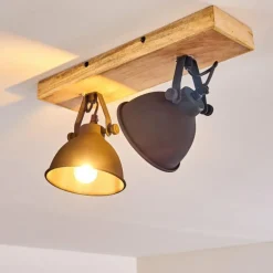 hofstein Plafonnier Svanfolk Bois clair, 2 lumières