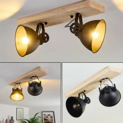 hofstein Plafonnier Svanfolk Bois clair, 2 lumières