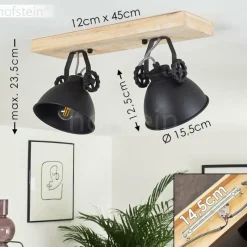 hofstein Plafonnier Svanfolk Bois clair, 2 lumières