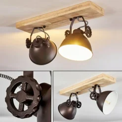 Lampes Industrielles-hofstein Plafonnier Svanfolk Brun, Noir, Blanc, 2 lumières