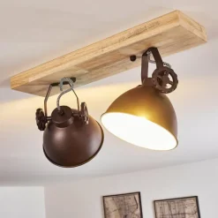 Lampes Industrielles-hofstein Plafonnier Svanfolk Brun, Noir, Blanc, 2 lumières