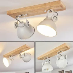 Lampes Industrielles-hofstein Plafonnier Svanfolk Brun, Blanc, 2 lumières