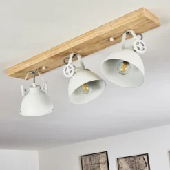 Lampes Industrielles-hofstein Plafonnier Svanfolk Brun, Blanc, 3 lumières