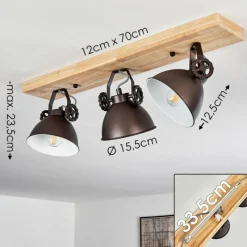 Lampes Industrielles-hofstein Plafonnier Svanfolk Brun, Noir, Blanc, 3 lumières