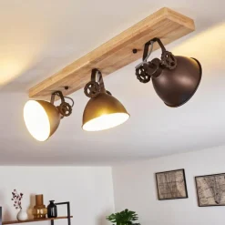 Lampes Industrielles-hofstein Plafonnier Svanfolk Brun, Noir, Blanc, 3 lumières