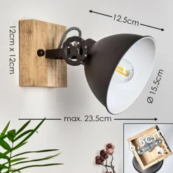 Lampes Industrielles-hofstein Plafonnier Svanfolk Brun, Noir, Blanc, 1 lumière