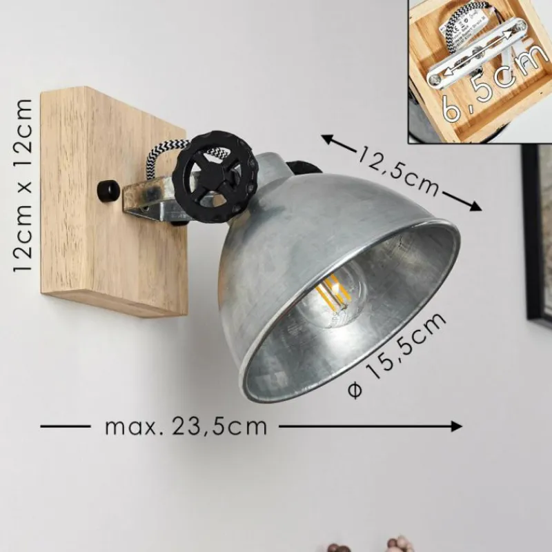 Lampes Industrielles-hofstein Plafonnier Svanfolk Brun, Noir, Zingué, 1 lumière