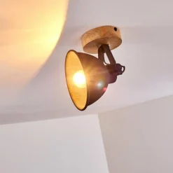 Lampes Industrielles-hofstein Plafonnier Svankfolk Bois clair, 1 lumière