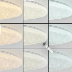 hofstein Plafonnier Sweet LED Blanc, 1 lumière, Télécommandes