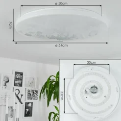 hofstein Plafonnier Sweet LED Blanc, 1 lumière, Télécommandes