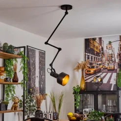 hofstein Plafonnier Tablazos Noir, 1 lumière