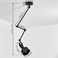 hofstein Plafonnier Tablazos Noir, 1 lumière