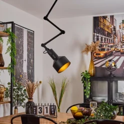 hofstein Plafonnier Tablazos Noir, 1 lumière