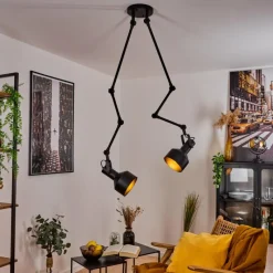 hofstein Plafonnier Tablazos Noir, 2 lumières
