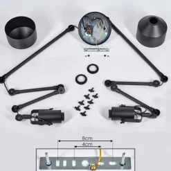 hofstein Plafonnier Tablazos Noir, 2 lumières