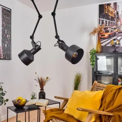 hofstein Plafonnier Tablazos Noir, 2 lumières