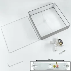 Lampes En Tissu-hofstein Plafonnier Taboga Nickel mat, 2 lumières