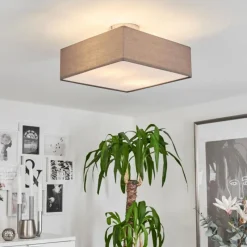 Lampes En Tissu-hofstein Plafonnier Taboga Nickel mat, 2 lumières