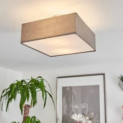 Lampes En Tissu-hofstein Plafonnier Taboga Nickel mat, 2 lumières