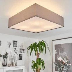 Lampes En Tissu-hofstein Plafonnier Taboga Nickel mat, 4 lumières