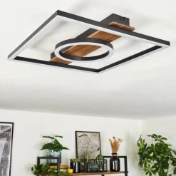 hofstein Plafonnier Taboneira LED Noir, 1 lumière