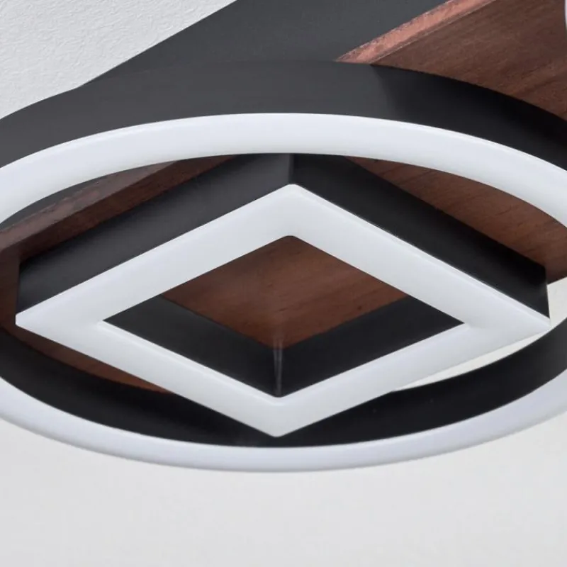 hofstein Plafonnier Taboneira LED Brun foncé, Noir, 2 lumières