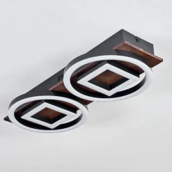 hofstein Plafonnier Taboneira LED Brun foncé, Noir, 2 lumières