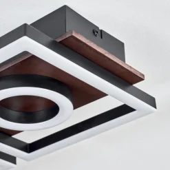 hofstein Plafonnier Taboneira LED Brun foncé, Noir, 2 lumières