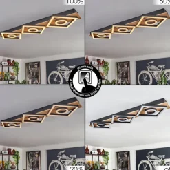 hofstein Plafonnier Taboneira LED Écru, Noir, 3 lumières