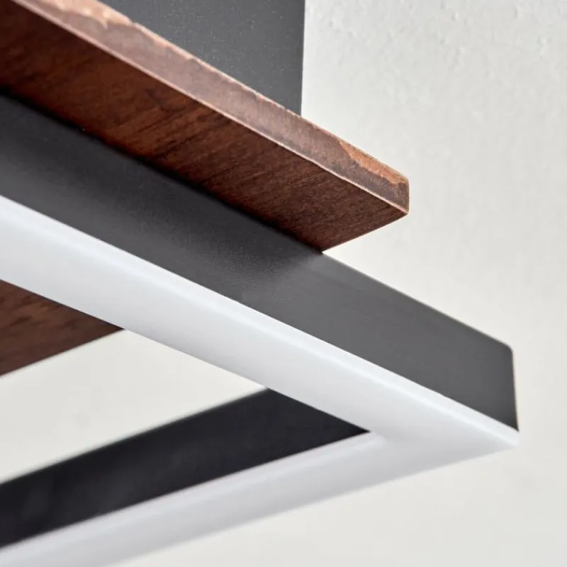 hofstein Plafonnier Taboneira LED Brun foncé, Noir, 3 lumières