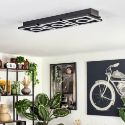 hofstein Plafonnier Taboneira LED Brun foncé, Noir, 3 lumières