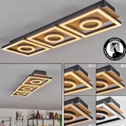 hofstein Plafonnier Taboneira LED Écru, Noir, 3 lumières