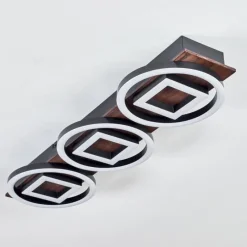 hofstein Plafonnier Taboneira LED Brun foncé, Noir, 3 lumières