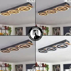 hofstein Plafonnier Taboneira LED Écru, Noir, 3 lumières