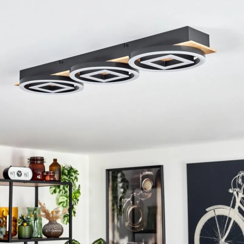 hofstein Plafonnier Taboneira LED Écru, Noir, 3 lumières