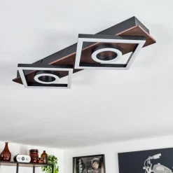 hofstein Plafonnier Taboneira LED Brun foncé, Noir, 2 lumières