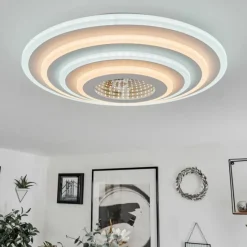 hofstein Plafonnier Takok LED Blanc, 1 lumière, Télécommandes