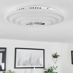 hofstein Plafonnier Takok LED Blanc, 1 lumière, Télécommandes